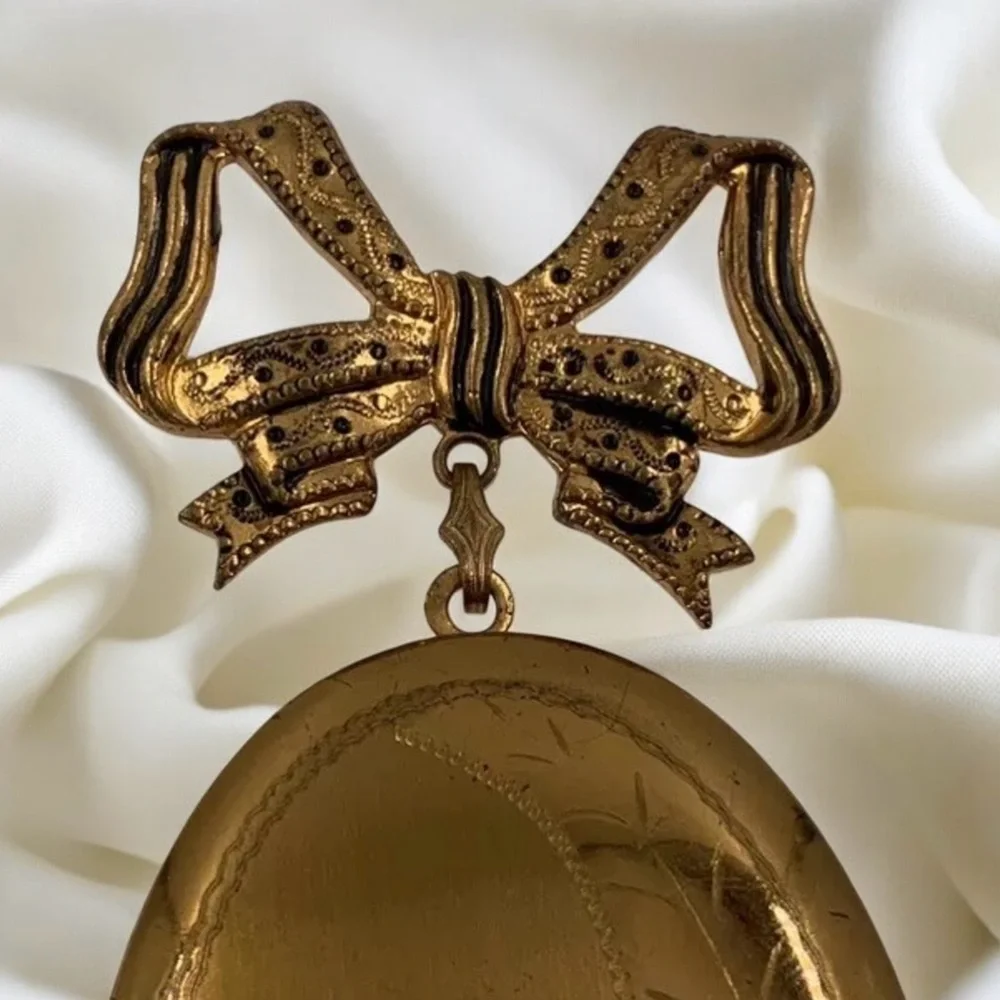 Antique c1919 Coro Locket Brooch Pin, Art Nouveau Style, Early Makers Mark, Rare - Picture 9 of 10